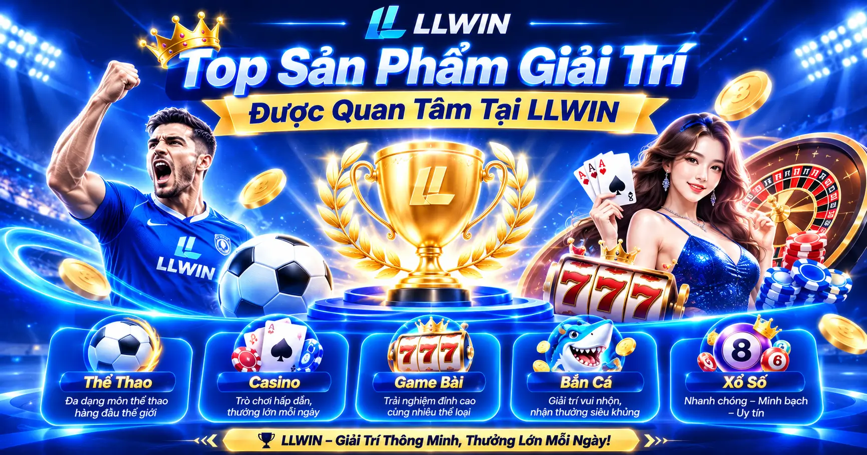 Top Sản Phẩm Giải Trí Được Quan Tâm Tại LLWIN